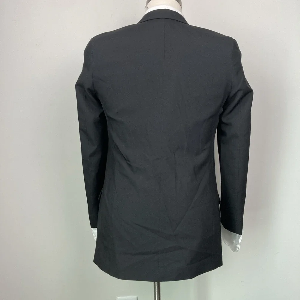Boys Black Tuxedo Jacket‎ Size 18B 36R Formal Suit Coat Pre-Owned Condition
